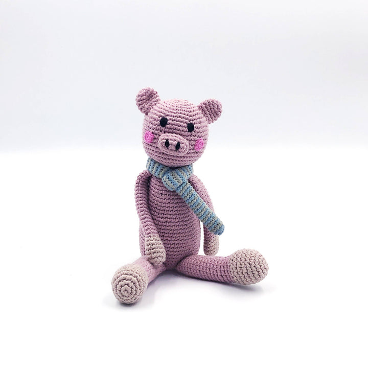 Crochet Baby Toy Pig rattle