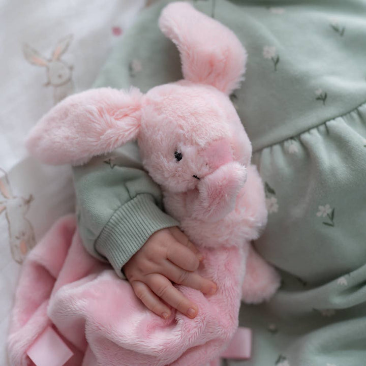 Pink bunny plush comforter blanket for babies - photo 5