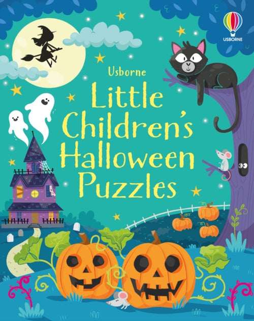 Front cover of Little Children's Halloween Puzzles activity book from Usborne
