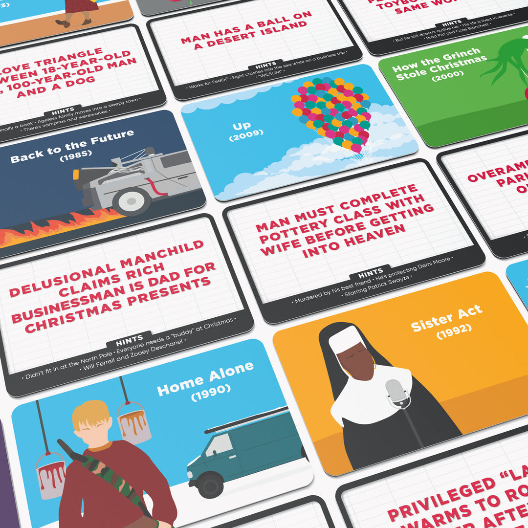 Sloppy Synopsis Movie Edition card game box, back