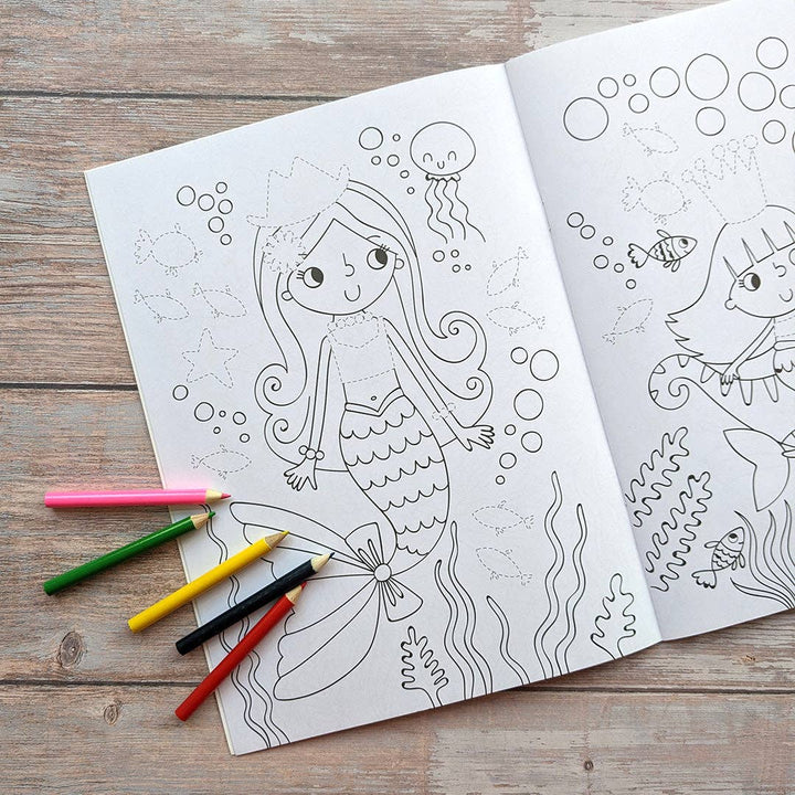 Dress Me Up Mermaids book - dress-up sticker feature detail