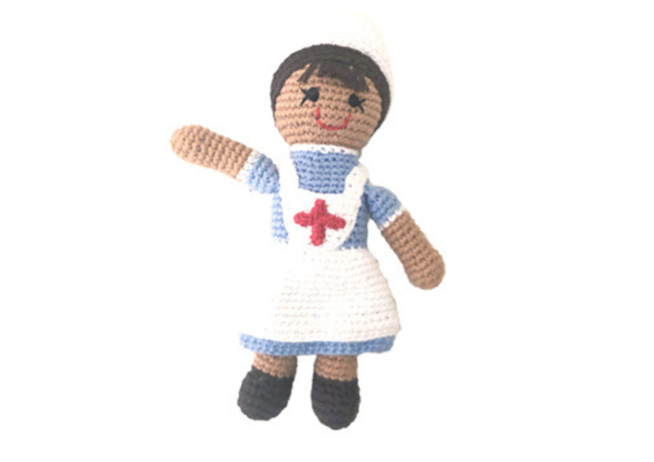 Crochet Baby Toy Nurse rattle dress