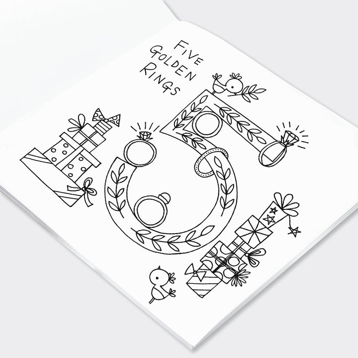 Children's Christmas Colouring Book - 12 Days of Christmas