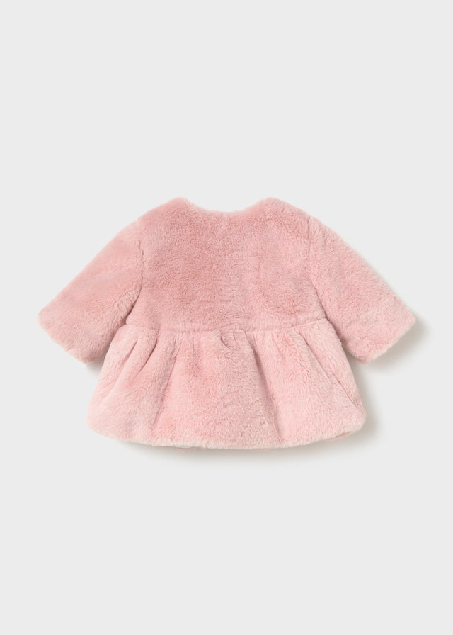 Mayoral Newborn Fur Coat - Baby Rose
