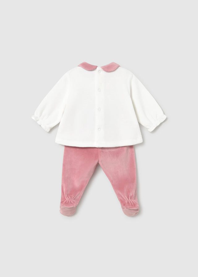 Mayoral Newborn Velour Leg Warmer Set - Cipria