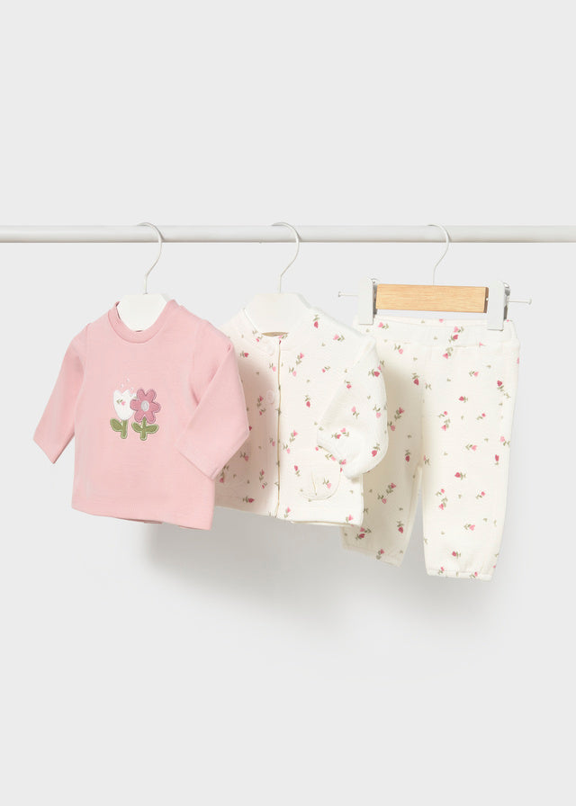 Mayoral Newborn 3 Piece Tracksuit - Natural