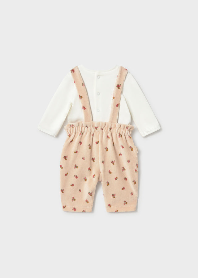 Mayoral Baby Overall and T-Shirt Set - Oat