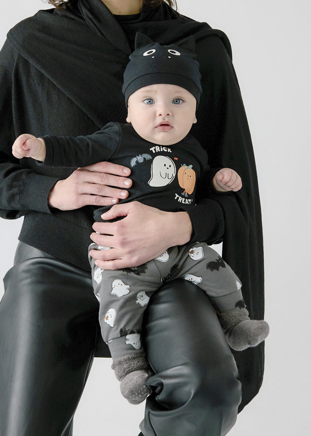 Mayoral Newborn 3-pc Patterned Tracksuit - Black