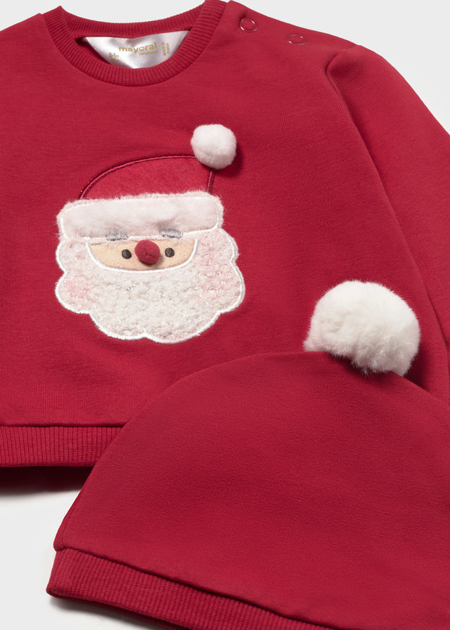 Mayoral Newborn 3-pc Patterned Tracksuit - Red