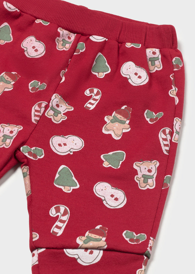 Mayoral Newborn 3-pc Patterned Tracksuit - Red