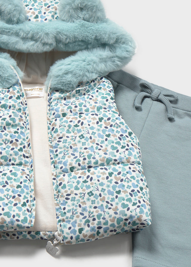 Mayoral Newborn Vest Tracksuit - White