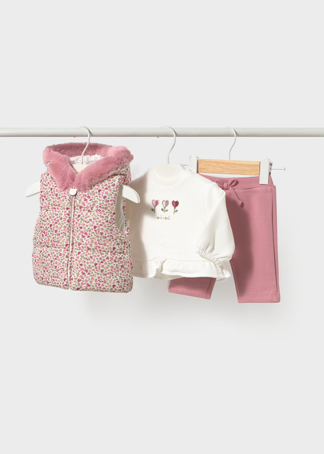 Mayoral Newborn Vest Tracksuit - Cipria