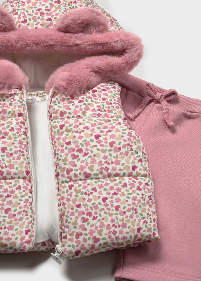 Mayoral Newborn Vest Tracksuit - Cipria