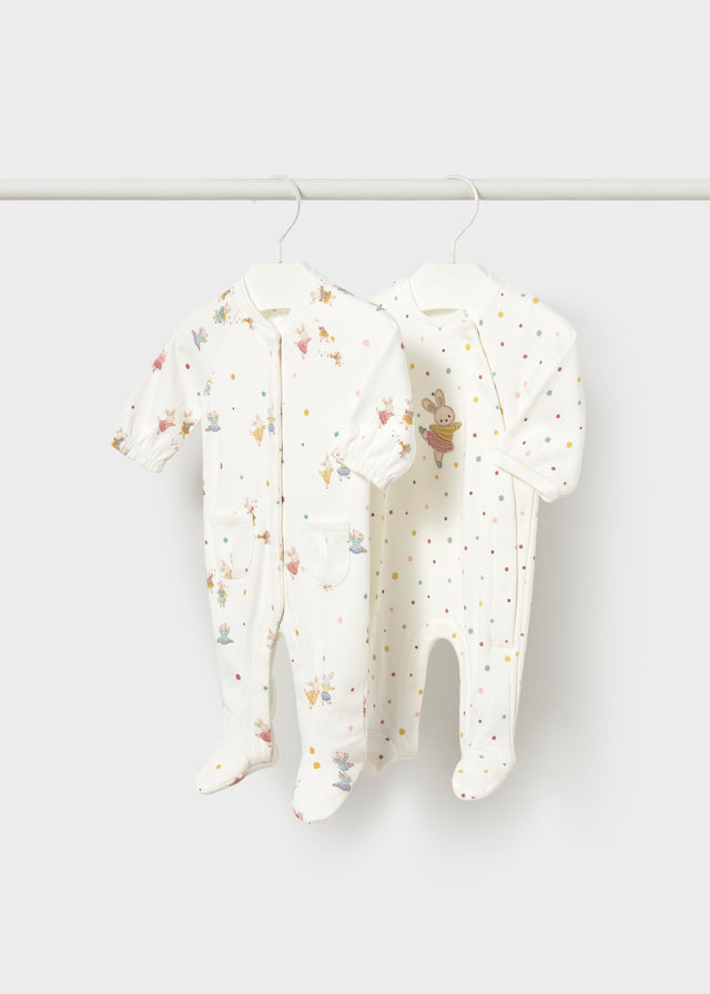 Mayoral Baby Set of 2 Bodysuit - Natural