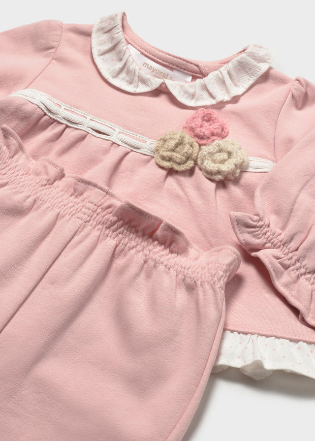 Mayoral Newborn Pant Set - Baby Rose