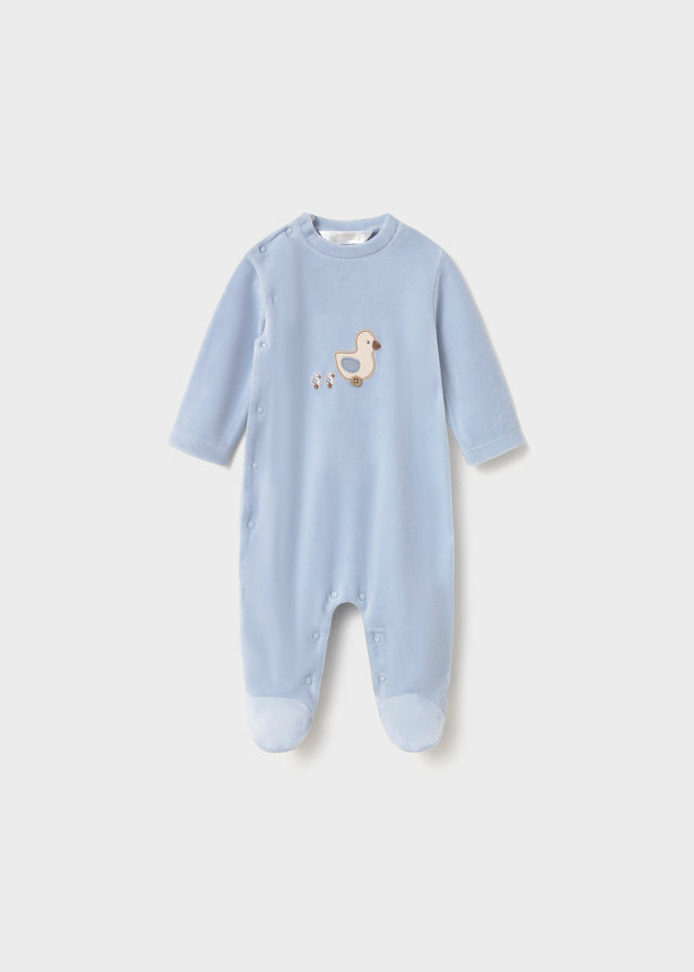 Mayoral Baby 2 Pcs Velour Onesie - Sky