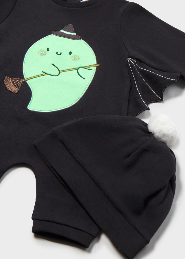 Mayoral Newborn Patterned Pajamas - Black