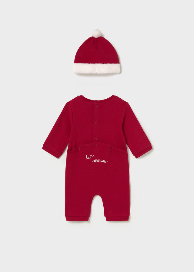 Mayoral Newborn Patterned Pajamas - Red