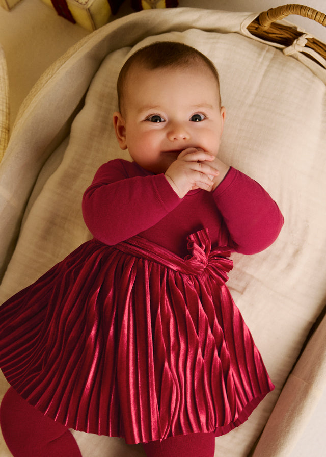 Mayoral Baby Matched Romper - Red
