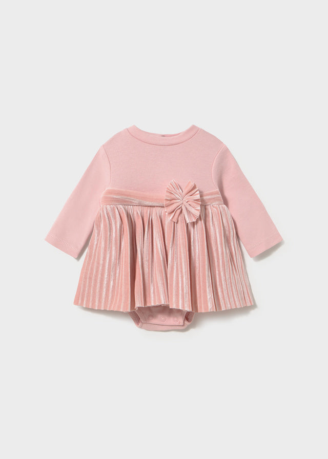 Mayoral Baby Matched Romper - Baby Rose
