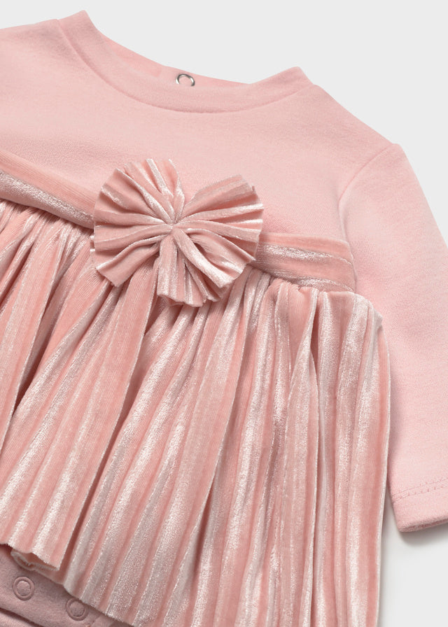 Mayoral Baby Matched Romper - Baby Rose