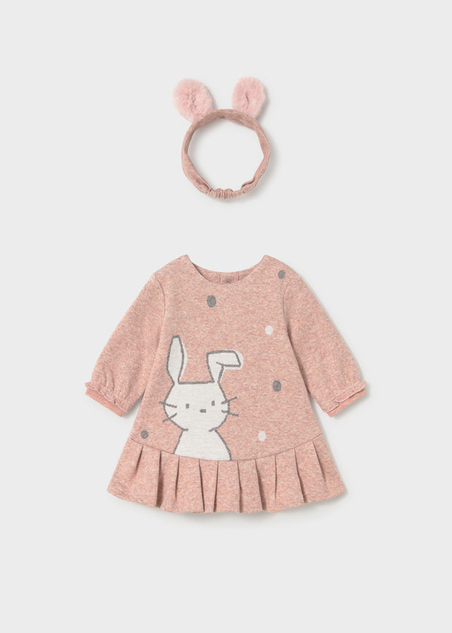 Mayoral Newborn Jacquard Dress - H. Nude