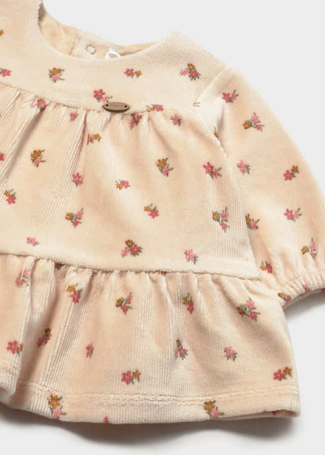 Mayoral Newborn Corduroy Dress - Oat