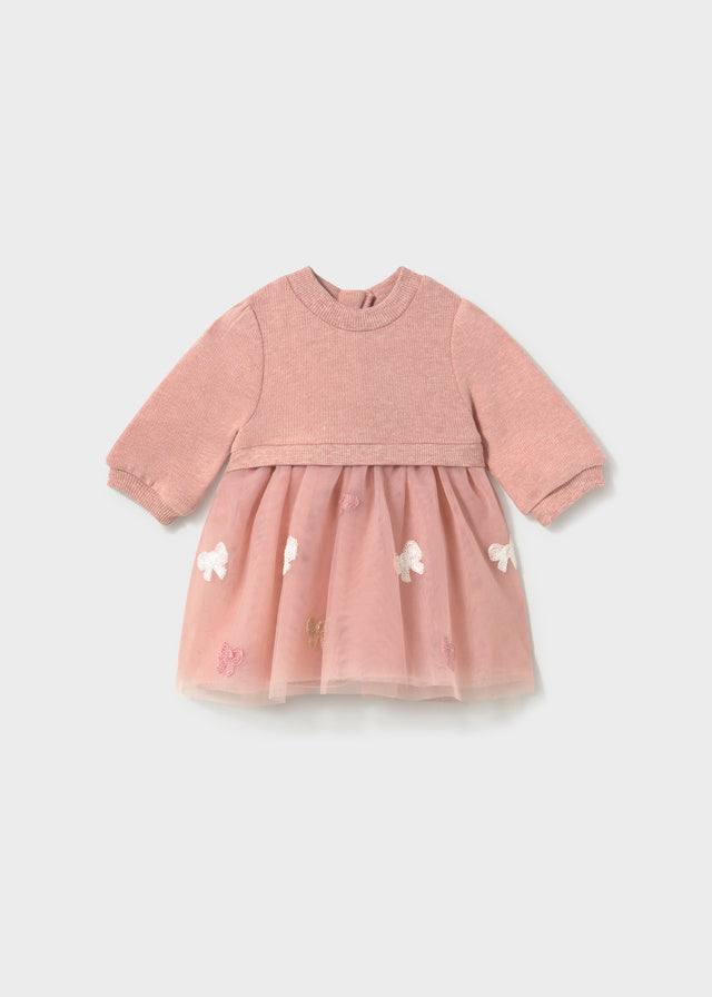 Mayoral Newborn Voile Dress - H. Nude