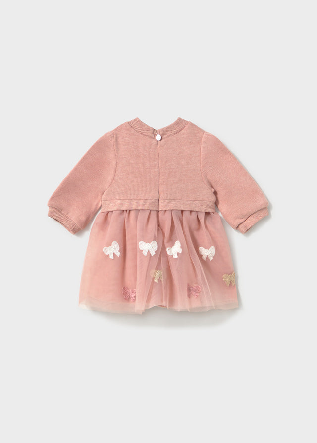Mayoral Newborn Voile Dress - H. Nude