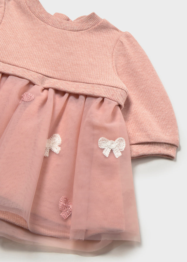 Mayoral Newborn Voile Dress - H. Nude