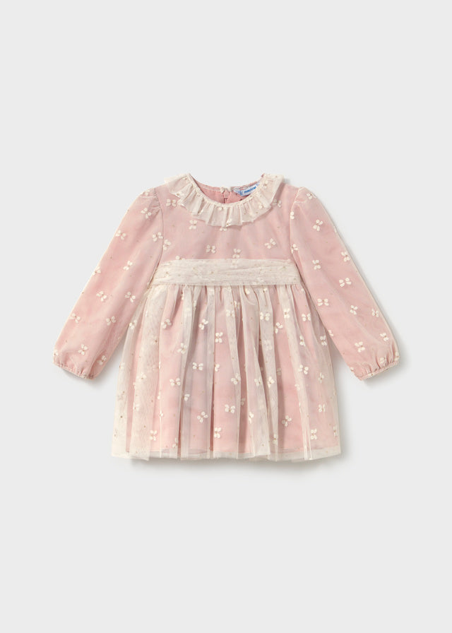 Mayoral girls tulle party dress in petisui pink