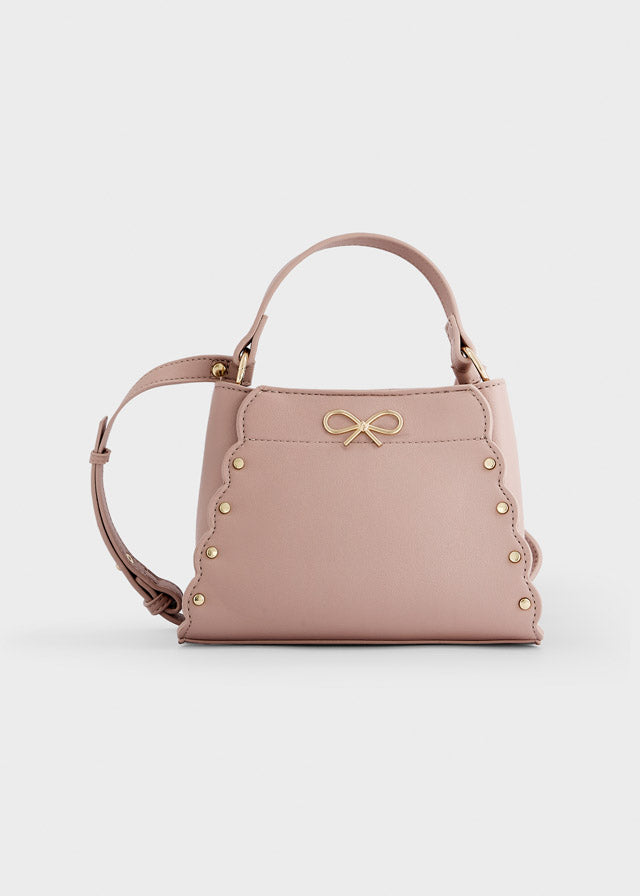 Mayoral toddler PU handbag in champagne gold, front view