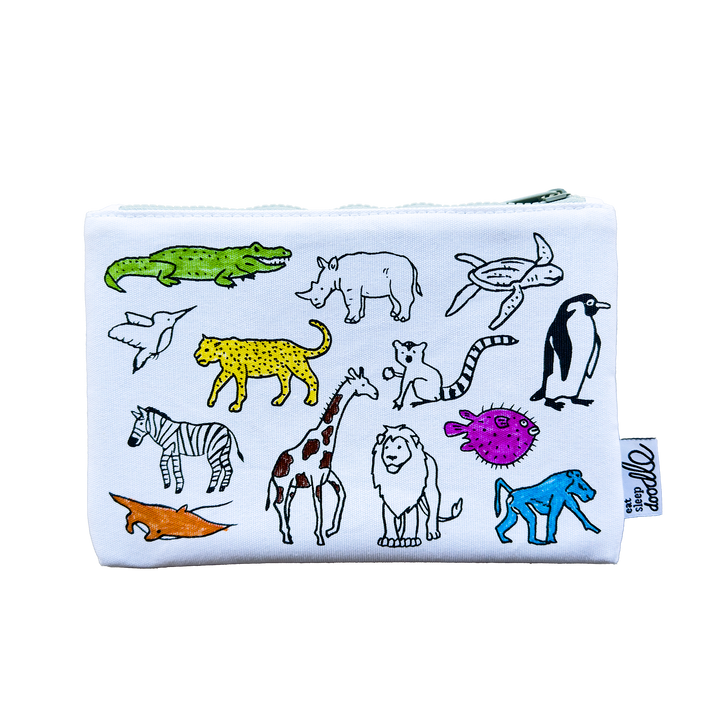 World Map Colouring Washable Pencil Case