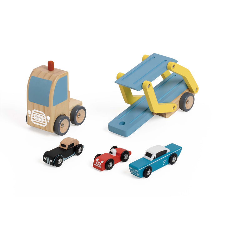 Classic World Wooden Car Transporter Kids Toy Truck