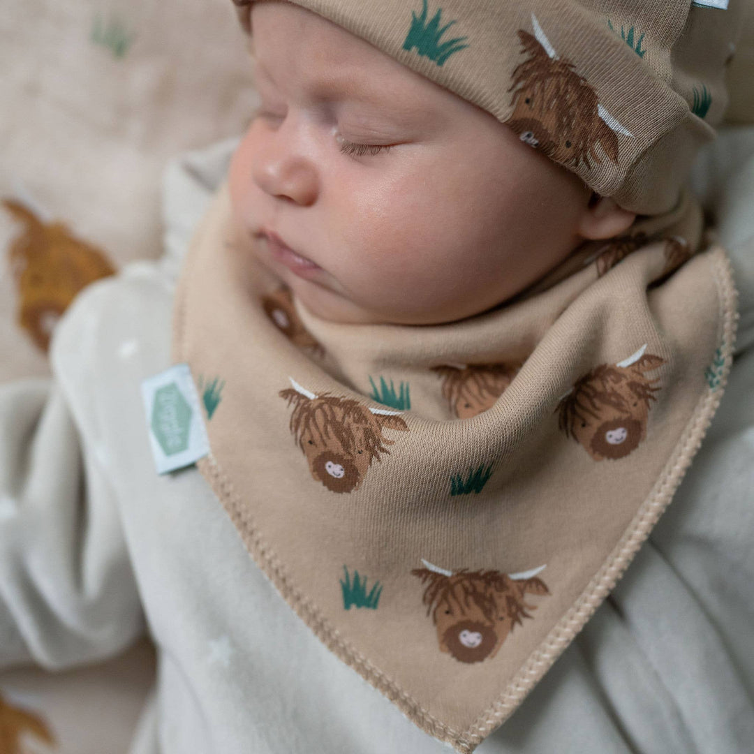 Highland Cow bandana dribble bib for babies - photo 8