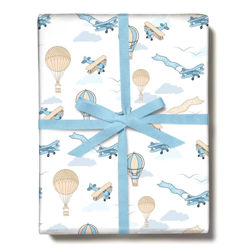 Retro Planes Gift Wrap