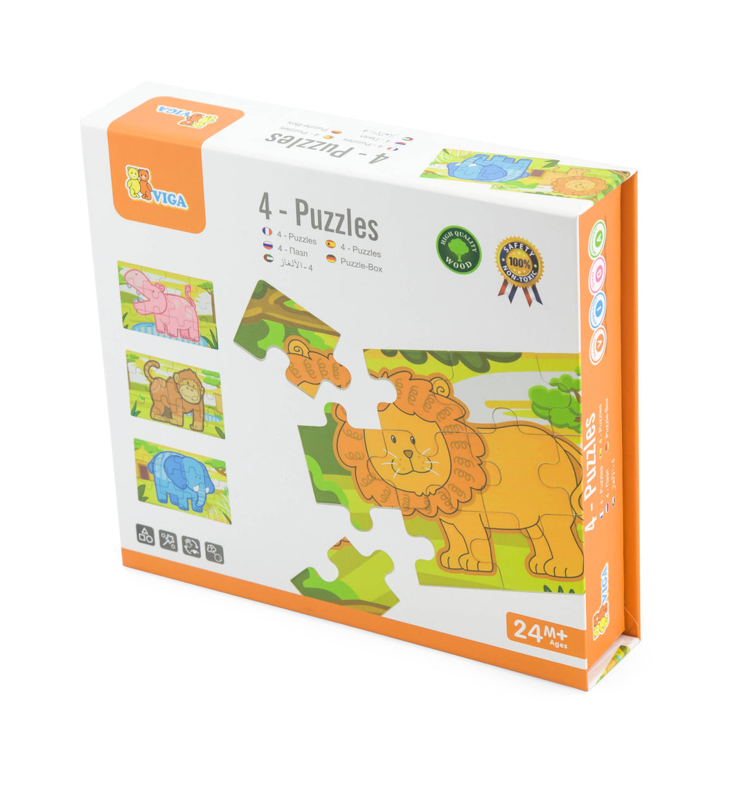 4 in 1 Puzzle Box - Jungle