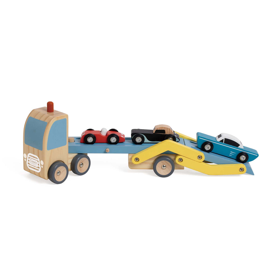 Classic World Wooden Car Transporter Kids Toy Truck