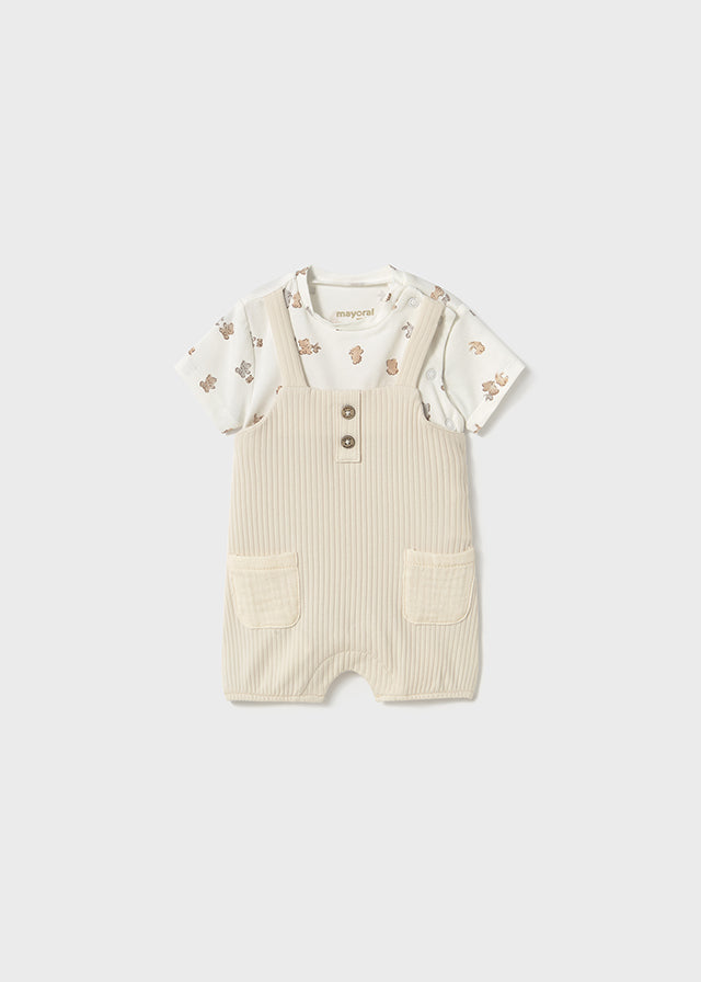 Mayoral Baby Teddy Short Romper Dungarees 1616