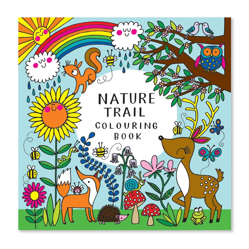 Nature Trail colouring book for kids, front cover