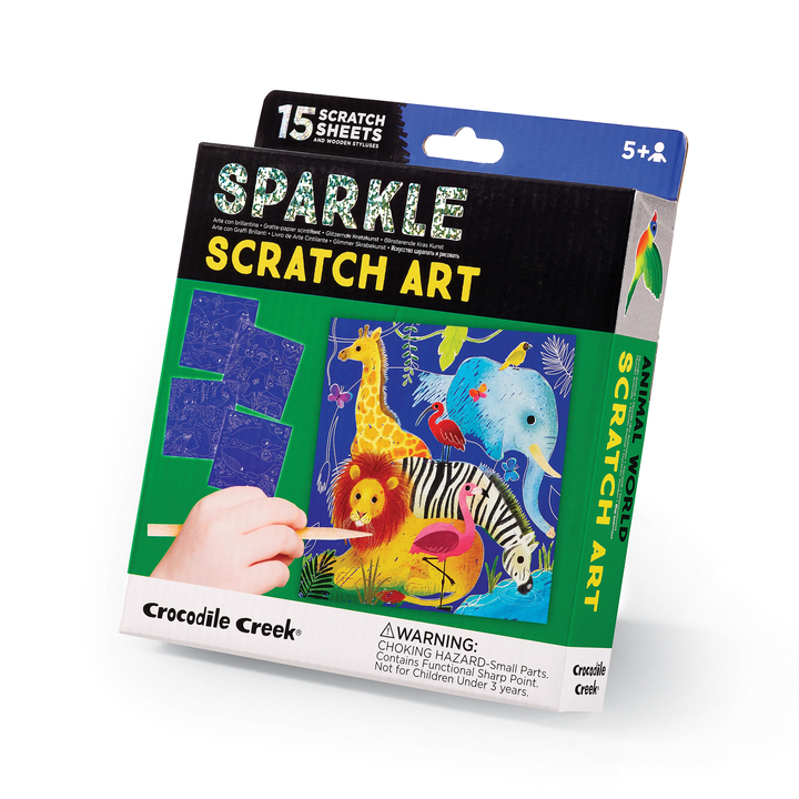 Crocodile Creek Animal World Scratch Art Kids Art & Craft