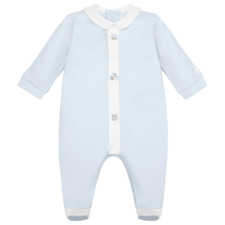 Kent Boys Blue Toy Embroidery Babygrow & Hat Set