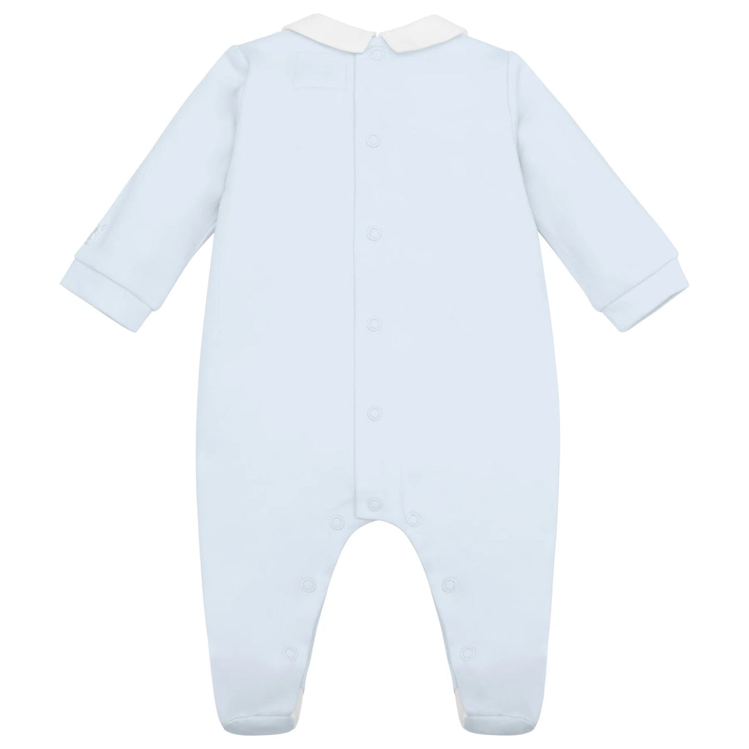 Kent Boys Blue Toy Embroidery Babygrow & Hat Set