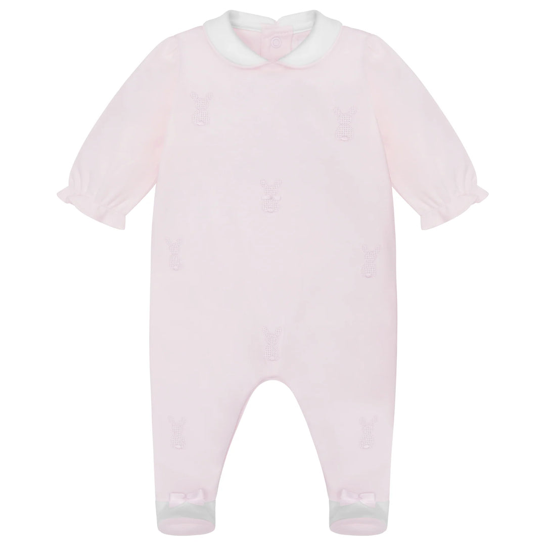 Kallie Baby Girls Pink Bunny Babygrow & Hat Set