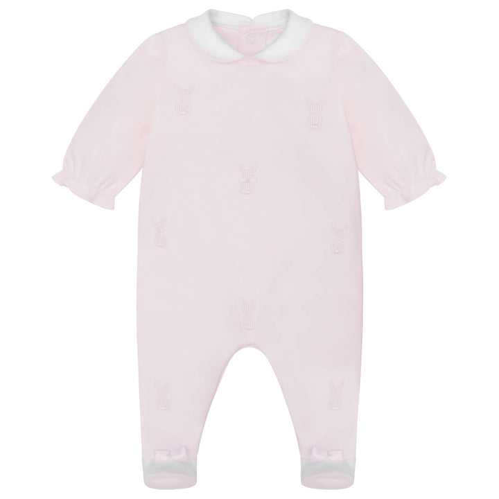 Kallie Baby Girls Pink Bunny Babygrow & Hat Set