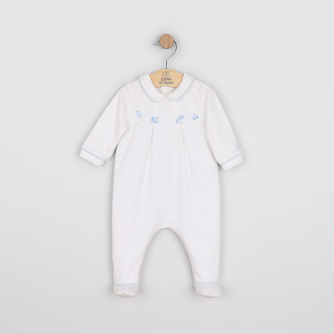 Lenny babygrow twin pack - popper fastening and cotton texture detail