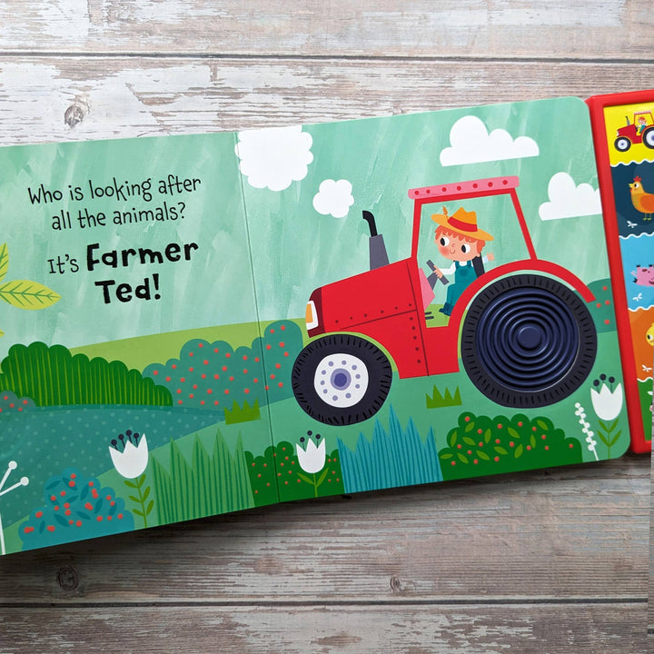 5 Button Silicon Sound Book - Farm