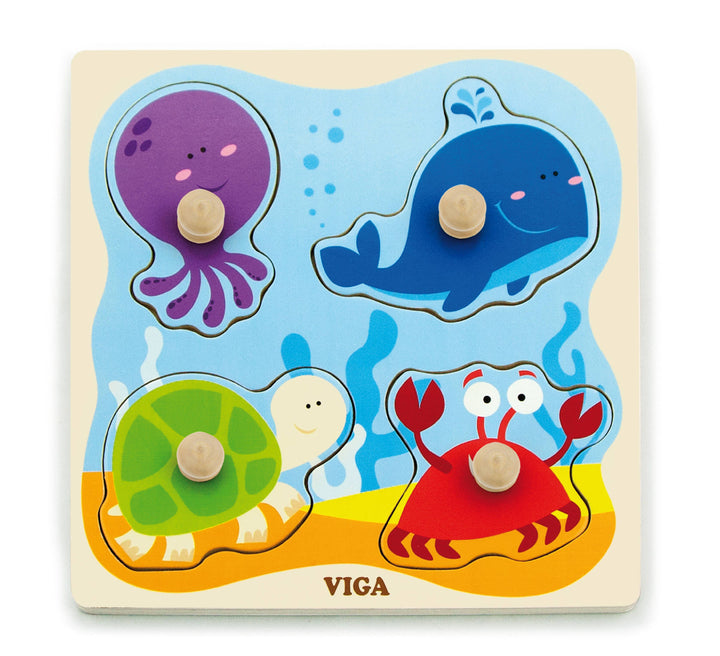 Flat Wooden Knob Puzzle