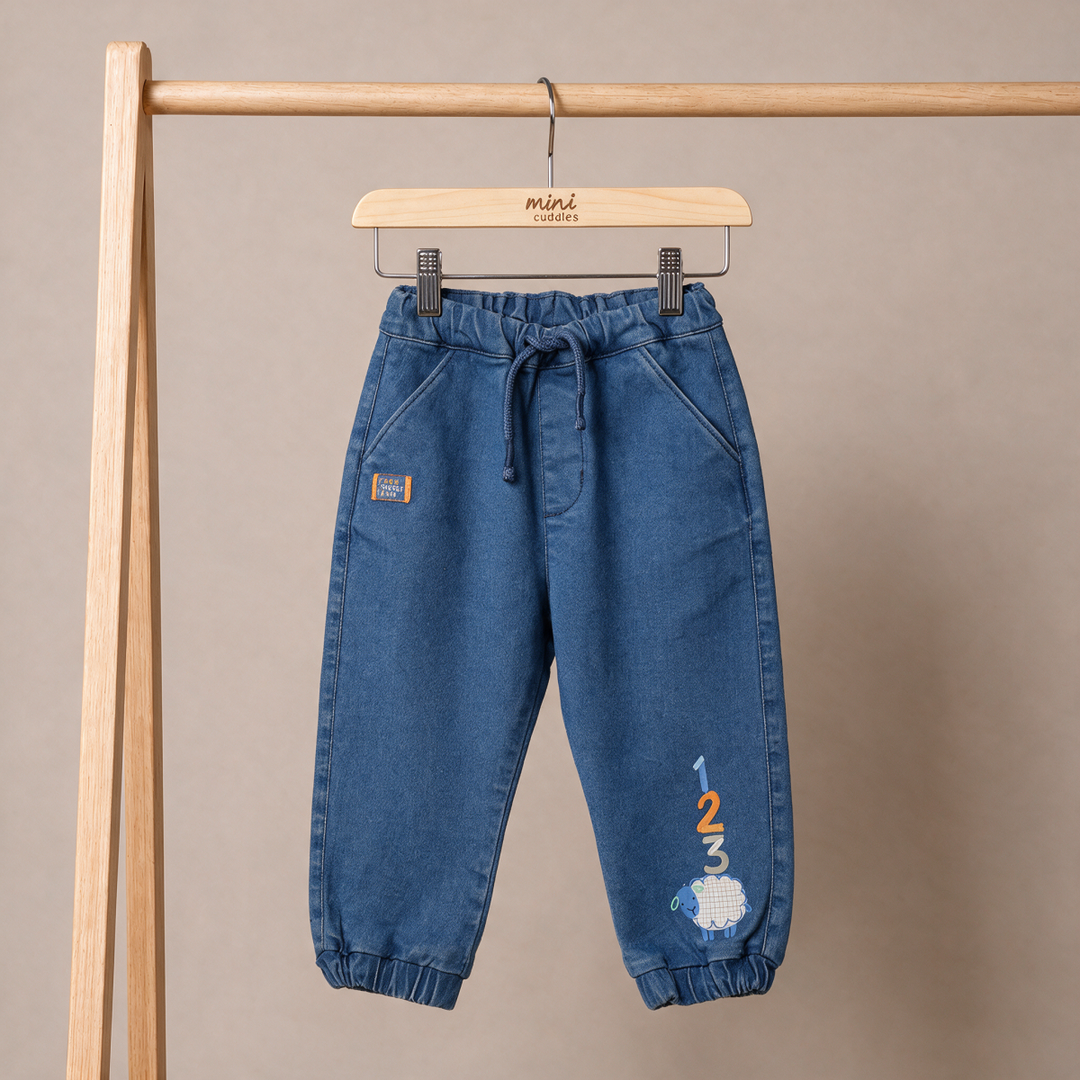 Mini Cuddles Baby Boy Denim Pant - Medium Wash