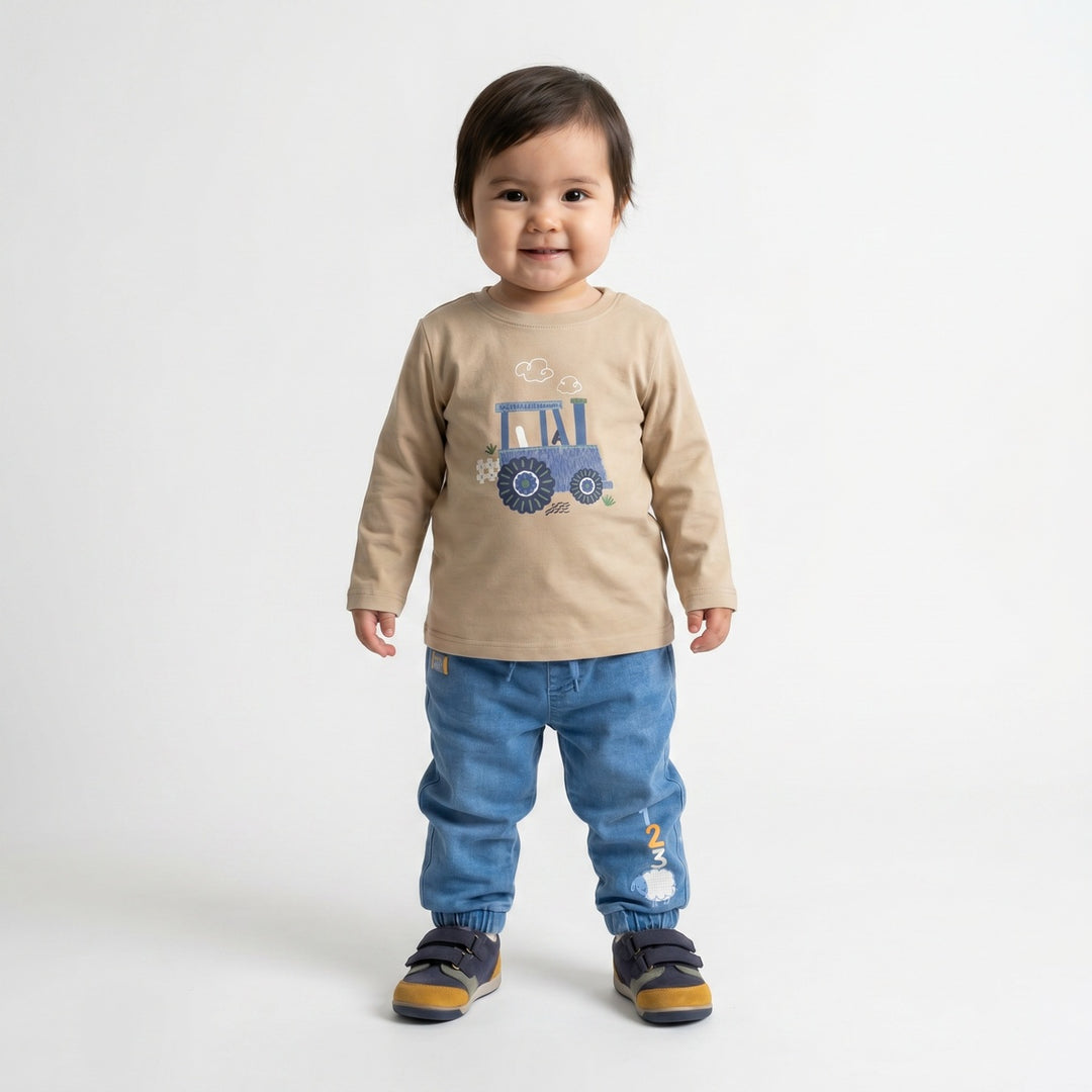 Mini Cuddles Baby Boy Denim Pant - Medium Wash